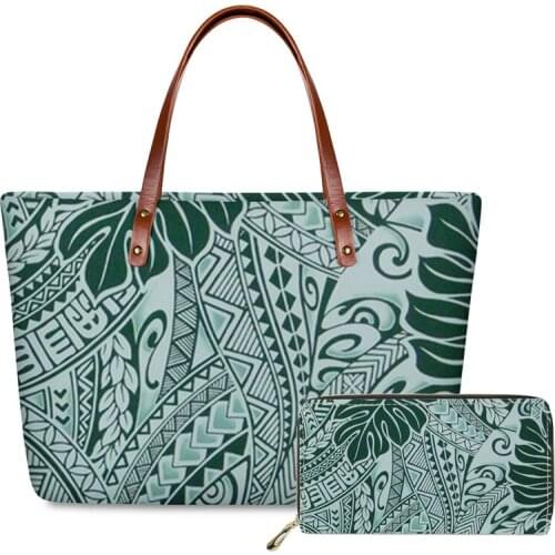 Polynesian traditional tribal style Print purse custom Shoulder Bag Womens Top-handle Bags Casual Tote Large Capacity Handbags