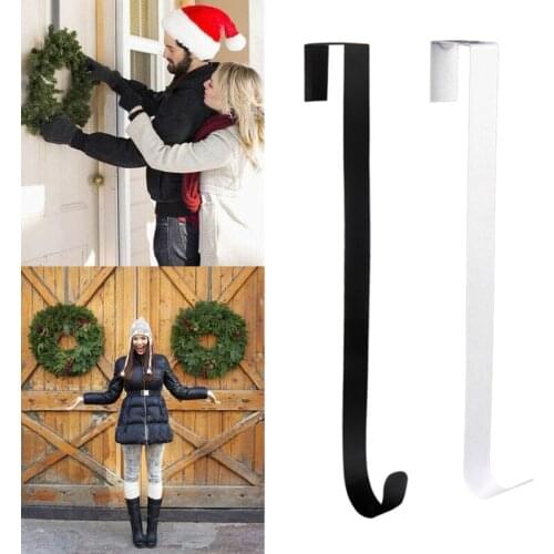 Christmas Wreath Door Hanger Secure Strong Metal Hook Xmas Garland Holder for Party AUG889