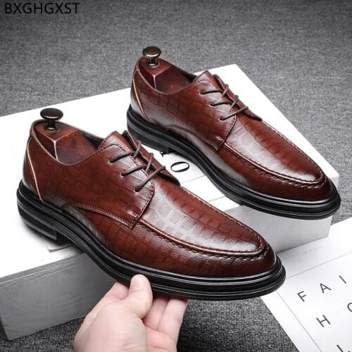 Brown Dress Shoes Mens Fashion Formal Office Shoes Men Black Oxford Shoes for Men 2021 Sapato Chaussure Homme Zapatos De Hombre