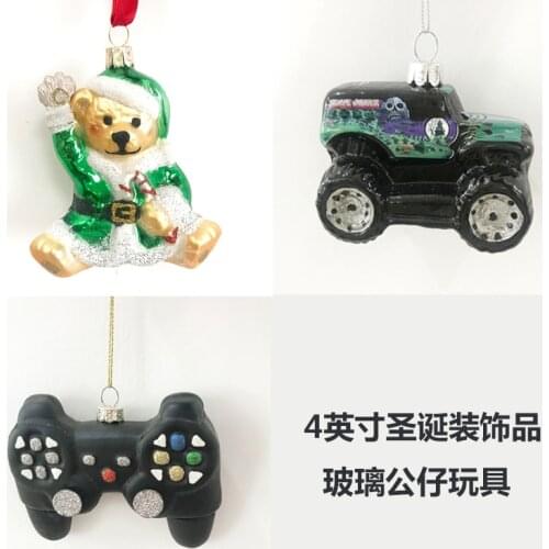 Christmas tree decorations glass ornaments small shopping mall window display foreign trade 4 Inch Toy Doll