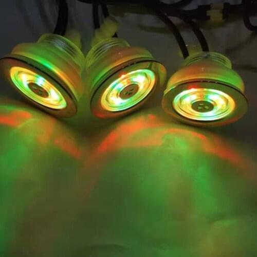 10pcs recessed waterproof RGB LED underwater massage hot tub air jet led light with 1manual light controller and 1pc adapter