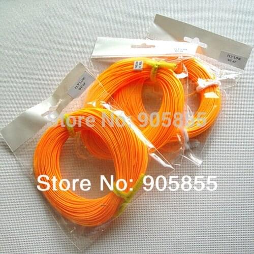High Quality Floating Fishing Line Fly Lines WF-4F WF-5F WF-6F WF-7F 100FT/PCS Orange Colors Free Shipping