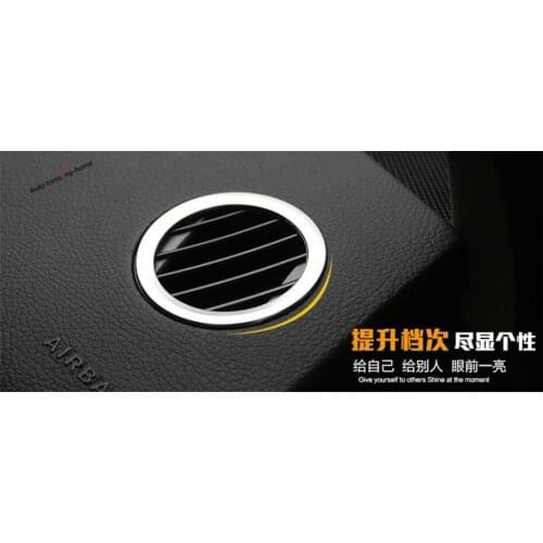 Yimaautotrims For Mercedes-Benz ML X164 2013 2014 2015 ABS Side Air Condition AC Outlet Vent Ring Interior Mouldings Cover Trim