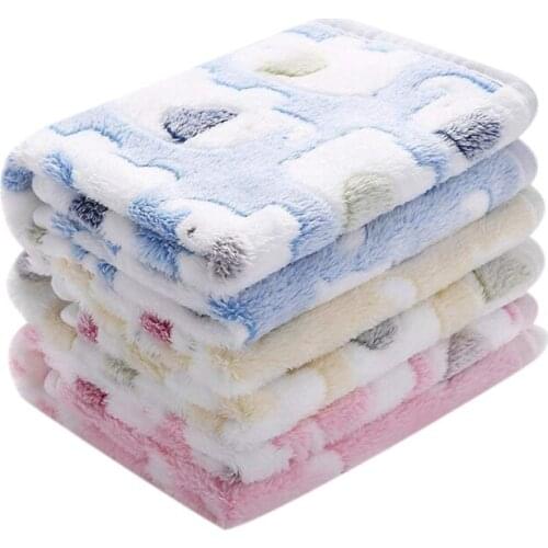 1 Pack 3 Blankets Super Soft Fluffy Premium Coral Fleece Pet Blanket Flannel Throw For Dog Puppy Cat