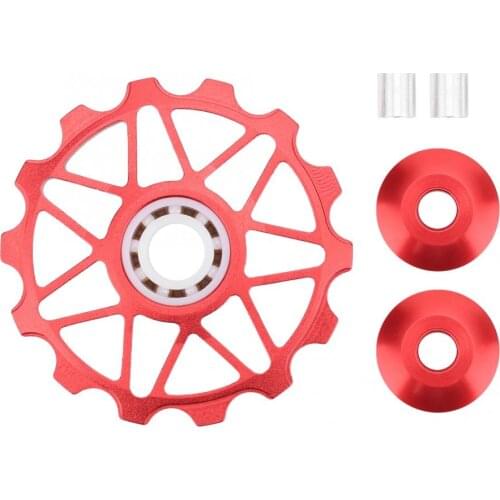 14T Ceramic Bearing Mountain Road Bike Metal Ceramics Bearing Rear Derailleur Guide Roller Ceramic Pulley Alloy Rear Derailleur