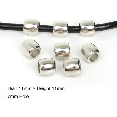 30Pcs/lot 11mm Silver Hair Braid Rings Clips for Women Girls Dreadlocks Beads Circle Tool Hole Hair Styling Accessories