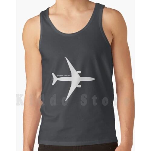A350 - White Design tank tops vest 100% Cotton A350 Airbus A350 900 900 Xwb A350Xwb Jet Airplane Plane Airplane