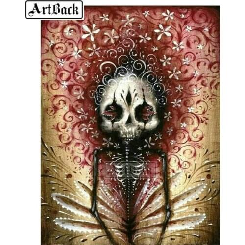 New 5d diy diamond painting skull picture full square / round drill 3d rhinestone mosaic cross stitch wall sticker decoration