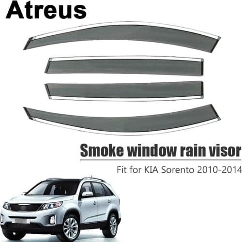 Atreus 1 set For Kia Sorento 2010 2011 2012 2013 2014 High Quality Car Styling Smoke Window Rain Visor Vent Sun Deflectors Guard