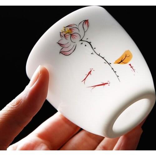 Japanese-style Cherry flower plum flower bamboo Sake Cup Hot water Discoloration Cup Bowl Ceramic Peach Blossom wine Cup