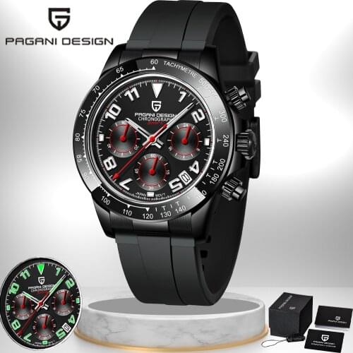 PAGANI Design Mens Watches Top Luxury Brand 2021 New Quartz Watches Mens Fashion Rubber Strap Waterproof Luminous Wristwatches