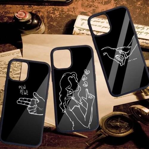 Black and white lines Phone Case PC for iPhone 11 12 pro XS MAX 8 7 6 6S Plus X 5S SE 2020 XR