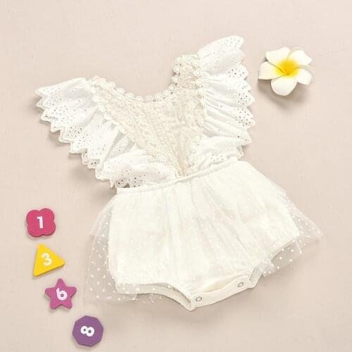 Childrens clothing baby clothes girls ha ha fly sleeve jumpsuit lace skirt