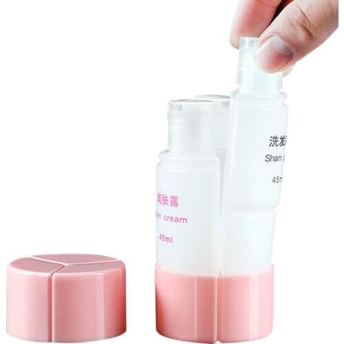 Travel Lotion Sub-bottle 3 in 1 Portable Shampoo Bottle Shower Gel Dispenser Three-piece Empty Bottle