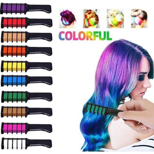6/10/12 Colors/Set Temporary Disposable Hair Dyeing Comb Magic Hair Brush DIY Fast Hair Coloring Washable Hair Dye Crayons Comb