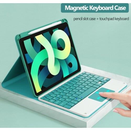 Keyboard And Touchpad Case For IPad Pro 10.5 Air 3 4 Smart Case With Pencil Slot For IPad Pro 11 2020 Wireless Keyboard Mouse