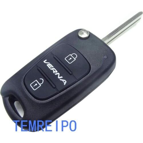 3 button Remote key shell fits for Hyundai Verna blank Fob replacement key case for car auto parts