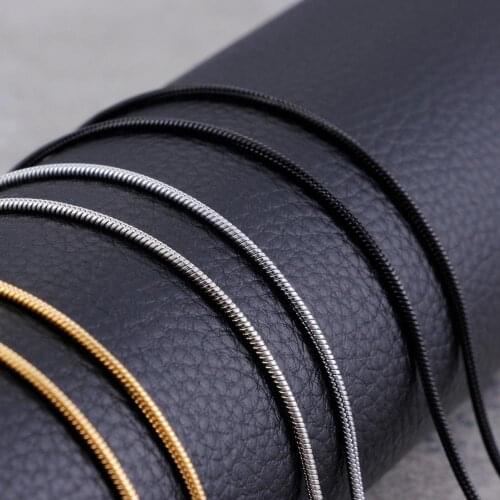 1.5mm Stainless steel Round Classic Snake Chain Pendant Necklace For Men Women Necklace Jewelry