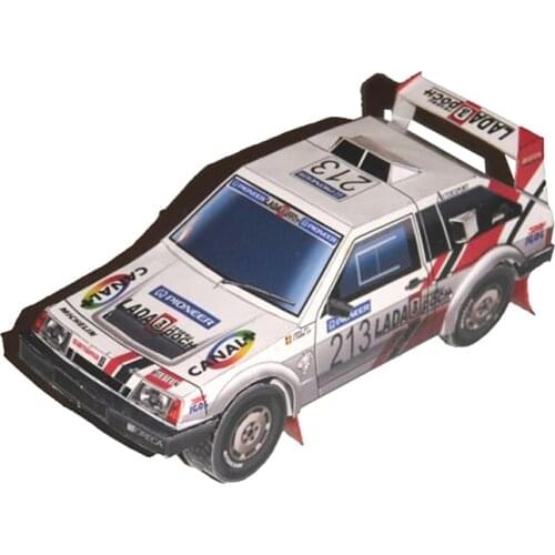 Lada Samara T3 1990/1995 1:32 Dakar Rally Racing Car Folding Mini 3D Paper Model Papercraft DIY Handmade Craft Toys ZX-026 027