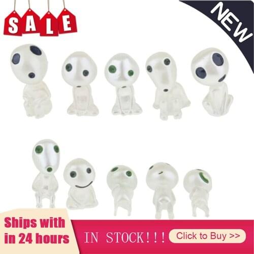 Tree Spirit Princess Mononoke Mini Action Figure Glow in dark Luminous Elf Tree Dolls Cartoon Figurines Mini Toys Decoration