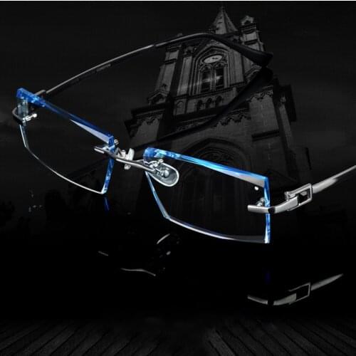 Men Glasses Titanium Rimless Eyeglasses Myopia Male Business Prescription Glass Progressive Lenses Optical Frames Clear Eyewear