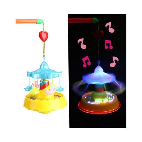 Music Gyro Laser Color Flash LED Light Merry-go-round Spinning Kids Toy Fashion Crown Gyroscope Children Gift