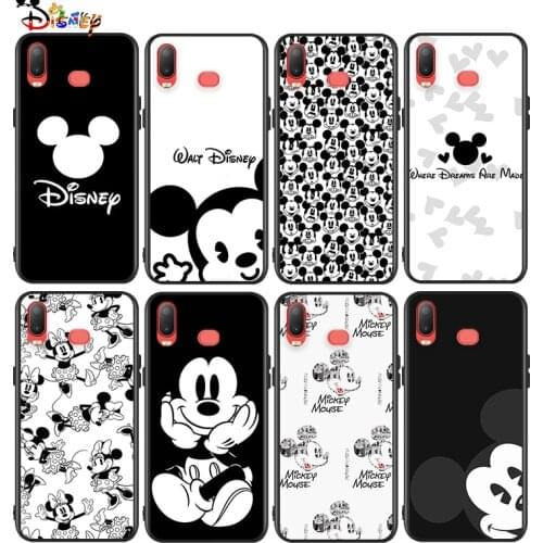 Mickey black and white for Samsung Galaxy A9 A8 Star A750 A7 A6 A5 A3 Plus 2018 2017 2016 Black Phone Case Soft Cover