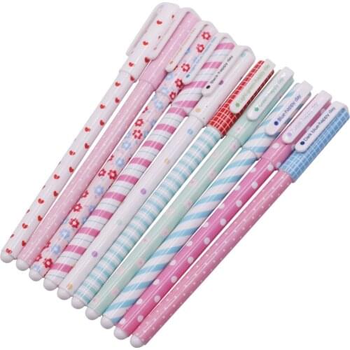 10 colors Set Gel Pen Kawaii Stationery Korean Flower Canetas Escolar Papelaria Gift Office Material School Supplies Gift Pen
