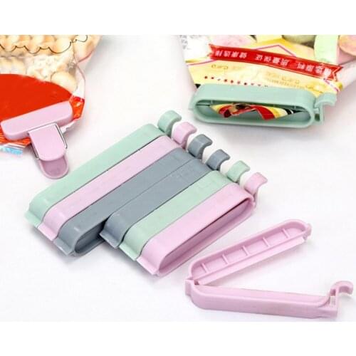 Set Of 12 Plastic Food Kitchen Food Snack Storage Bag Sealing Clips Sealer Clamp 3 Sizes Open Close Safely Prevent Overflow