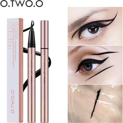 O.TWO.O Black Waterproof Liquid Eyeliner Professional Beauty Cat Style Long-lasting Eye Liner Pen Pencil Eye Makeup Cosmetics