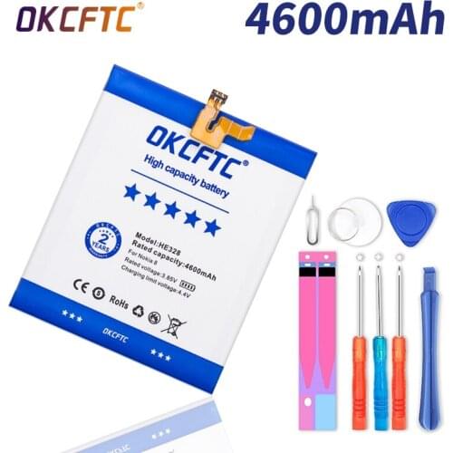 Original HE328 4600mAh Battery HE 328 For Nokia 8 Nokia8 N8 TA-1004 Batteries Mobile Phone + Tool Kits