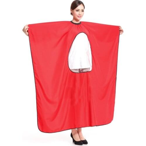 Adult Salon Hair Cut Hairdressing Barbers Hairstylist Cape Gown Waterproof Barber Cover Cloth Transparent Covers SANA889