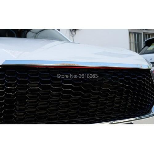 For Haval F7 F7X 2018 2019 2020 Stainless Steel Grill Lip Molding Front Engine Cover Trim Bar Garnish Mesh Exterior Accessories