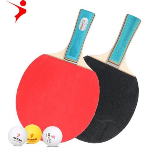 AA08 square package two packs training table tennis racket entertainment racket table tennis racket set