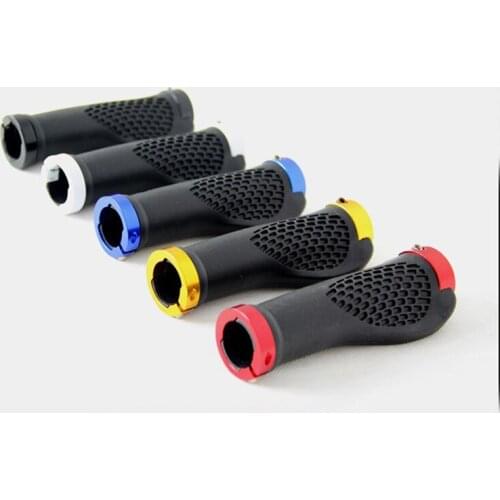 1 Pair Rubber Bike Handlebar Grip Anti-Skid Ergonomic Mountain MTB Cycling Parts Bicycle Grips Black Gold Red Blue White