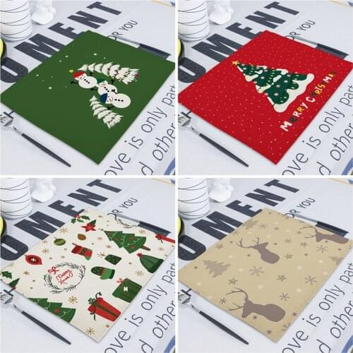 Christmas Decor Dining Napkin Fabric Napkins Matting Napkins Linen Cloth Table Weddings Tea Towel for Kitchen Servetten 42X32cm