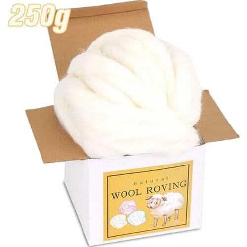 KAOBUY 250g Needle felting wool Wool Felting Wool Roving Wool Fibre For Needle Felting Wool Fibre Materials For Beginners