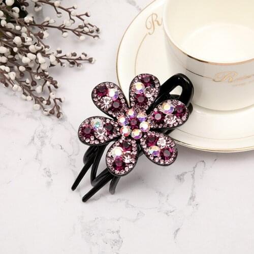 Japan Korea Style New Crystal Daisy Flower Sun Flower Temperament Rhinestone Beauty Trend Hairpin for Women Hair Accessories