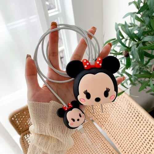 Cute Cartoon Cable Protector Cable Holder Phone Cord Protector for iPhone / iPad Charger 18W/20W Cable Protection Organizer