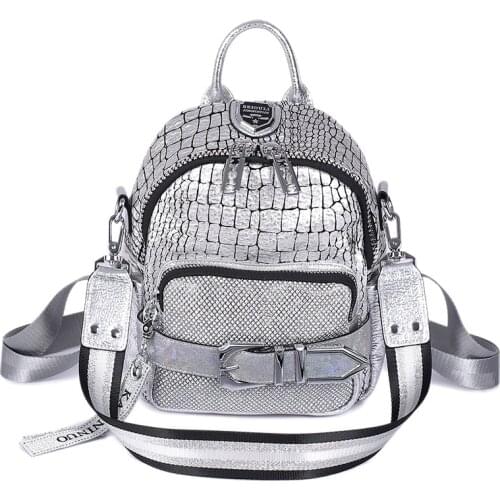 Women High Quality Leather Backpack Female Multifunction Shoulder Bag Fashion Girl Schoolbag Feminine Casual Small Daily Daypack