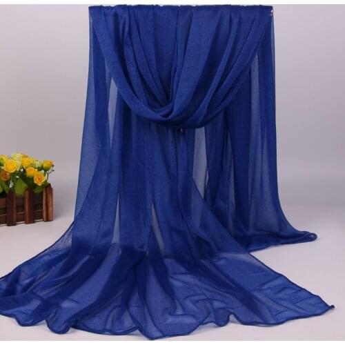 Women Chiffon Scarves Lady Soft Long Shawl Wrap Scarf Solid Color