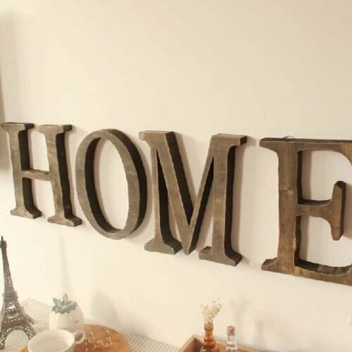 25cm Wooden Letter English Alphabet DIY Personalised Name Design Art Craft Free Standing Heart Wedding Restaurant Home Decor
