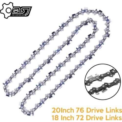 18/20 Inch 72/76 Drive Link Chainsaw saw Chain Blade Wood Cutting Chainsaw Parts Chainsaw Saw Mill Chain for Cutting Lumbers