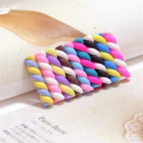 20pcs 25*5mm Clay Candy Fake Sweet Sugar Artificial Food Miniature Dollhouse Ornament Decoration Home Decor DIY Accessories