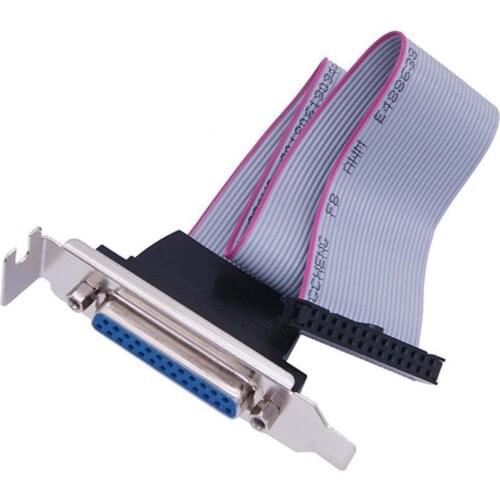 25 Pin Female To DB25 Pin Bracket With Cable For Parallel LPT Printer COM Serial Port Motherboard Printer Data Line