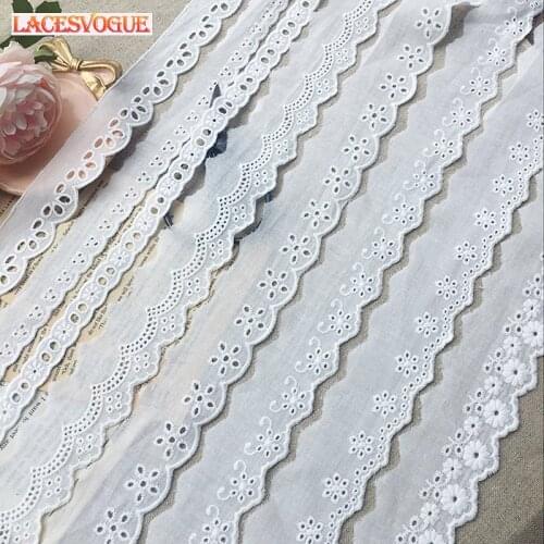 28yards 1.5-4cm Cotton embroidery Lace trim Patchwork Needlework sewing accessories Clothes edge decoration Garment material 158