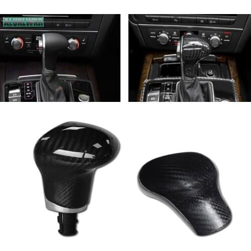 3D Sticker Gear Shift Knob Cover Trim Carbon Fiber 2013 2014 2015 2016 Fit for Audi A4 A5 A6 A7 Q5 Q7 S6 S7 2009 2010 2011 2012