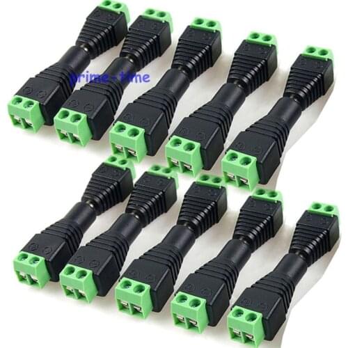 5pair Female+Male Connector Plugs 5.5x2.1mm For 5050 / 3528 LED Strip sigle color DC Power Supply AC Adapter Plug Cable Jack