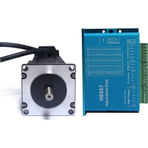 57 Closed Loop Stepper Drive And Motor kit 2.2Nm NEMA23 DC36V 57HBS22 + HBS57 CNC Engraving Laser Cutters With 3M Encoder line