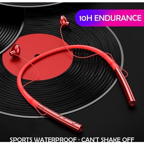 Bluetooth headset neckband headwear sports wireless running earplug earhook for Android Apple oppo headset